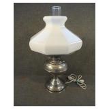 Vintage Rayo Nickel Plated Electrified Oil Lamp