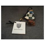 Vintage Mackenzie Childs Courtly Check Ornament