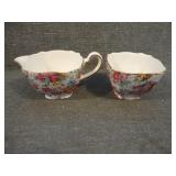 Vintage Chintz Sugar & Creamer Lord Nelson Ware