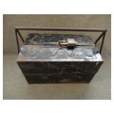 Vintage DMC Metal Cantilever Tool Box with Handle