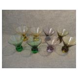 Vintage Set of 8 MCM Bubble Bottom Saki Glasses