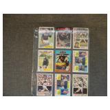 Lot of (9) 1975 to 1985 Reggie Jackson BB  Cards