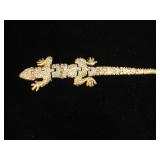 Vintage Rhinestone Encrusted Lizard Brooch