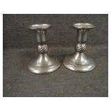 Pair of Royal Holland Pewter Candle Holders