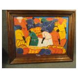 Vintage Original Painting by Haitian Artist Jinbel