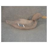 Antique Wooden Duck Decoy w/ Glass Eyes