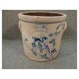 Antique West Troy NY Pottery Stoneware  Crock
