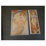 Lot of 2 Alphonse Mucha Unframed Prints