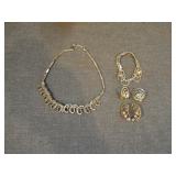 Vintage Sarah Coventry Celestial Fire Necklace Set