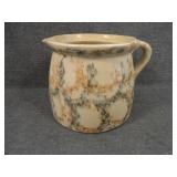 Antique Blue & Brown Spongeware Batter Pitcher