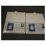 (2) Presidential Memorial FDC w/Sterling Coins