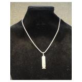 Vintage Egyptian Cartouche 925 & 18K Gold Pendant