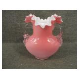 Antique Stevens & Williams Peach Blow Vase