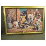 Vintage Original Painting by Zambian Dean Nsabashi