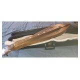 Handmade Folkart Dulcimer carved birds w/h case