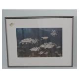 photo of winter lace framed SIGNED 17.5x13.5