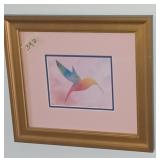Hummingbird watercolor art 10.5x11.5