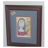 Art Nun original sketch,  Amedeo Modigliani style.