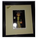 Modern Art spider woman signed 11.5x10.5