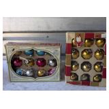 Vintage Glass Christmas Ornaments in original box