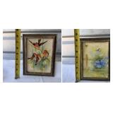 Vintage bird picturs in amazing frames lot