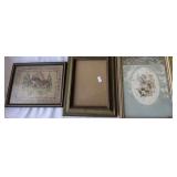 Embrodery picture and cute frame lot