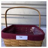 Longaberger basket with lining
