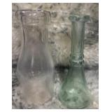 Vintage Milk and green glass jar lot