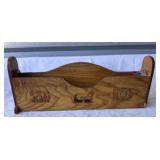 Vintage Wooden Mail holder hand painted floral