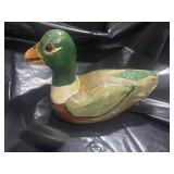 Hand made carved wooden Mallard Duck
