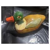 Hand made carved wooden Mallard Duck