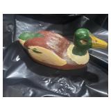 Hand made carved wooden Mallard Duck