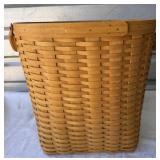 Longaberger Large Oval Waste Basket with Handles