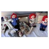 Folk art lot raggedy Ann lot menapause doll