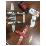Vintage Plane Toy Car lot