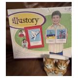 Illustory Book and cat figurine