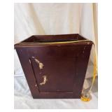 Wood planter with trash can