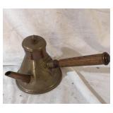 Brass Chocolate pot with wood handle
