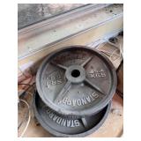 Two - 100 Pound weight plates - exercise equipment