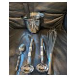 New spoons, stainless whisk bowl, tea scoop