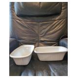 2 corningware full size loaf dishes oven safe