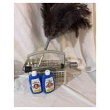 Liquid Blueing , feather duster, paper towel holdr