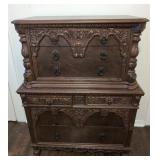 Renaissance Revival Walnut Highboy Dresser