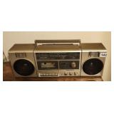 Radio double cassette tape player