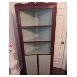 Corner cabinet display shelf 72' high x 30' wide