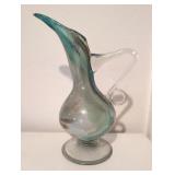 Hand blown art glass chicken vase - looks Murano