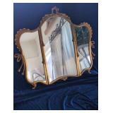 Gilded Gold mirror - wood * Note vanity mirror
