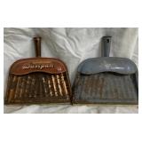 Vintage metal dustpan lot of 2