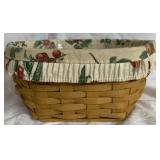 Longaberger 12'Basket Fruit Meledy w/ Fabric Liner