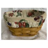 Longaberger Basket w/ Fabric Liner